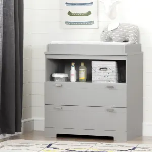 Changing Table with Drawers and Open Storage