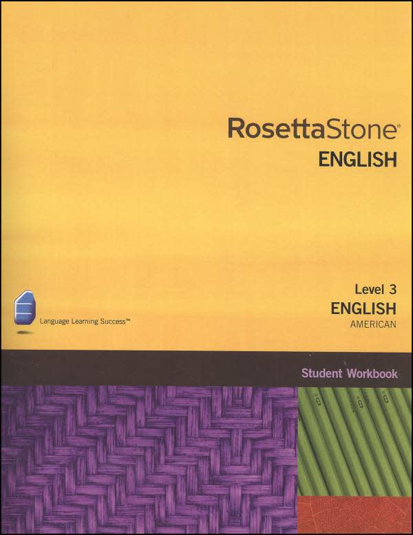 Rosetta Stone English (US) Version 3 Level 3 Workbook Homeschool