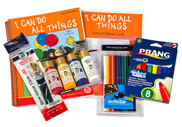 I Can Do All Things Package with Paint / Marker Cards and Art Materials