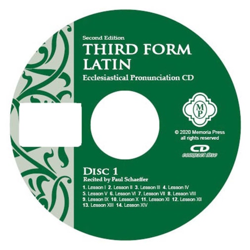 Memoria Press Third Form Latin Ecclesiastical Pronunciation CD (2nd Edition)