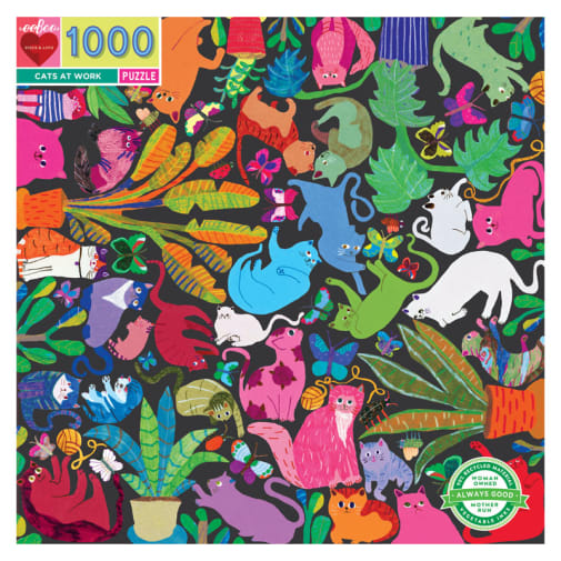 eeboo Cats at Work Jigsaw Puzzle (1000 pieces)