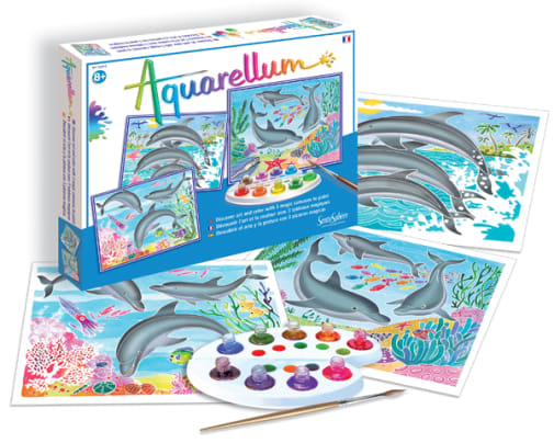 Aquarellum Large - Dolphins