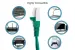 Cat5e Shielded Ethernet Patch Cable, Half-moon Boot, 7 ft, Green