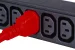 AC power cord, C14 to C19, 14 AWG, 6ft, Red