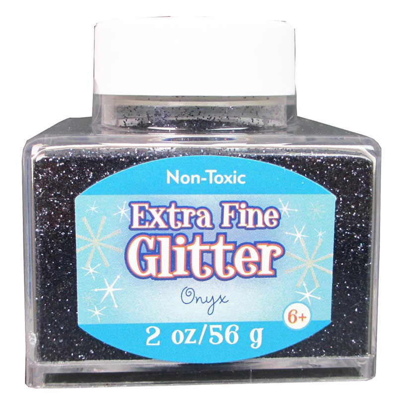 Sulyn Extra Fine Glitter for Crafts, Black Onyx, 2.5 oz