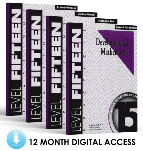 Developmental Math: Level 15 E-Book Set | Fractions: Advanced Skills (12 Month Access)