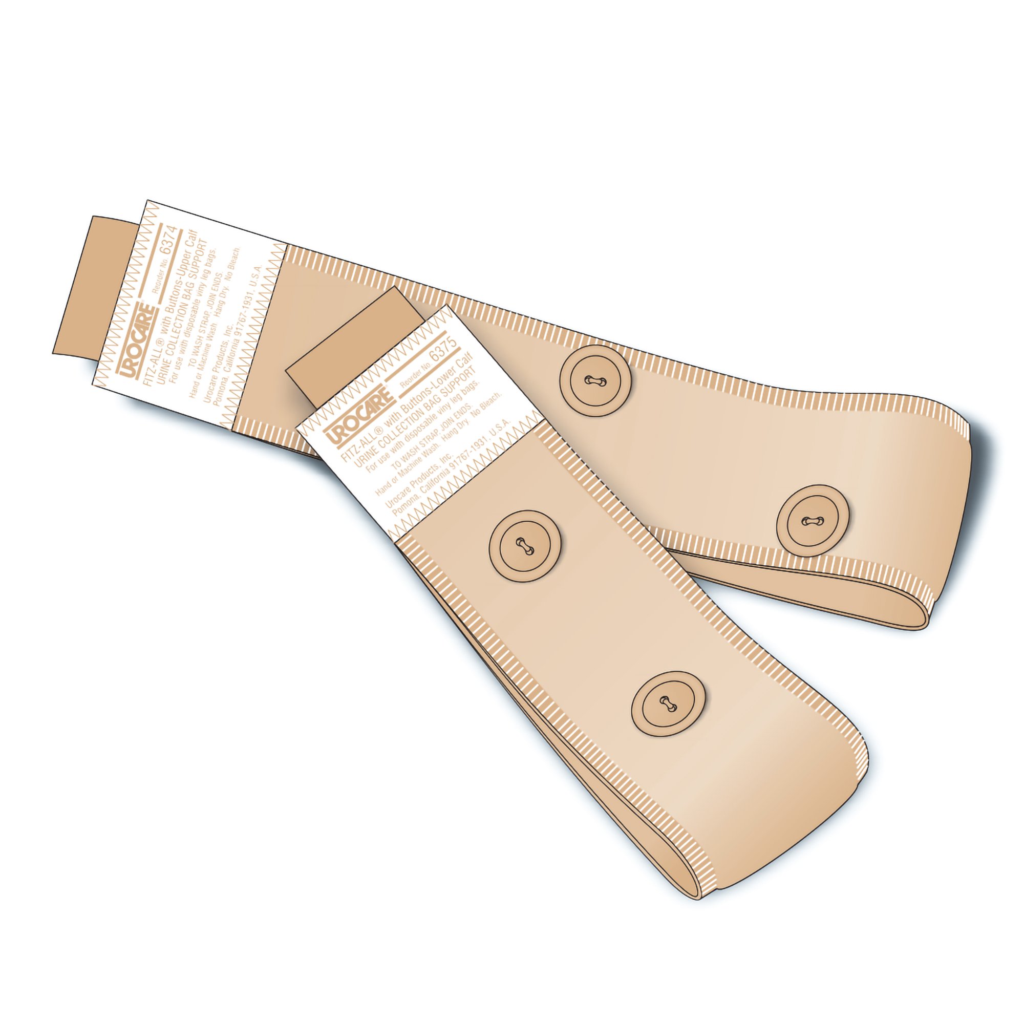 Fitz-All Fabric Leg Straps with Buttons MK 832957