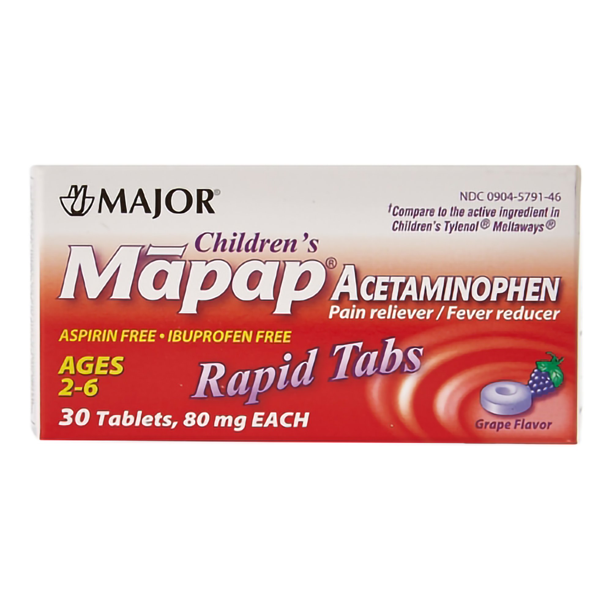 Mapap Acetaminophen Grape Flavor Children's Pain Relief MK 823378