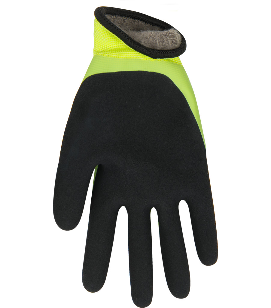HydroFlector&trade; Lined Waterproof Hi-Vis Green Thermal Knit Shell & Double-Coated Latex, Green, large image number 1