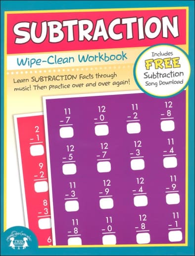 Subtraction Wipe-Clean Workbook