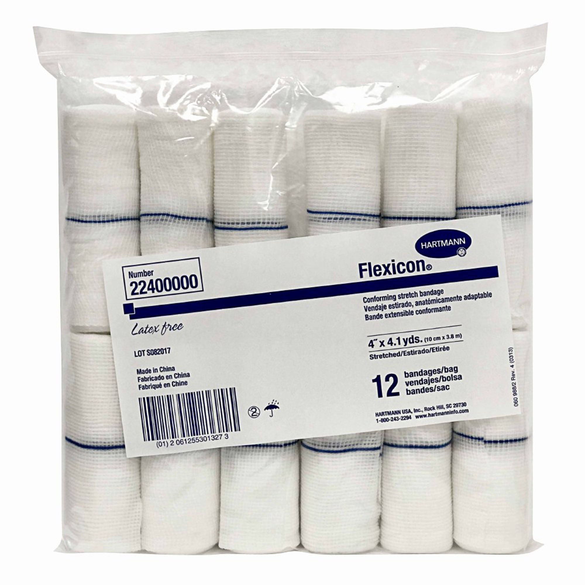Flexicon Conforming Bandage, 4 Inch x 4-1/10 Yard, 1-Ply MK 962406