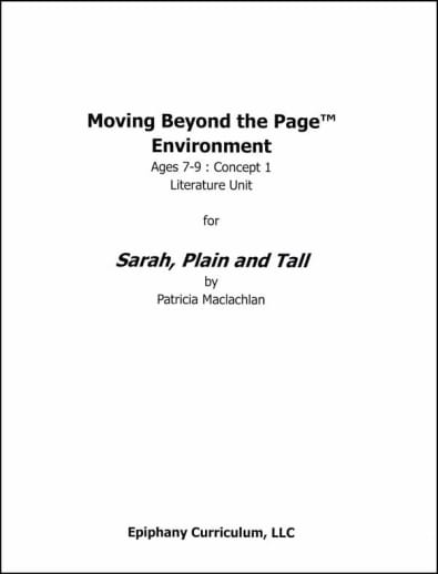 Sarah, Plain and Tall - Additional Set of Student Activity Pages