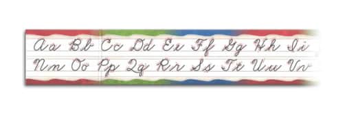Christian Light Cursive Alphabet Desk Strip