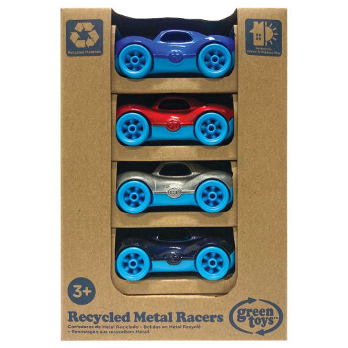 Recycled Metal Race Cars (set of 4)