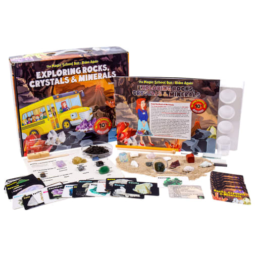 Exploring Rocks, Crystals & Minerals Kit (Magic School Bus)