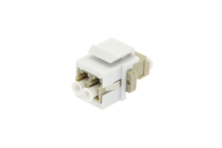 Keystone Jack LC/UPC Multimode Duplex Ivory