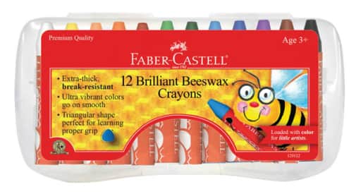 Faber-Castell Brilliant Beeswax Crayons - 12 Count