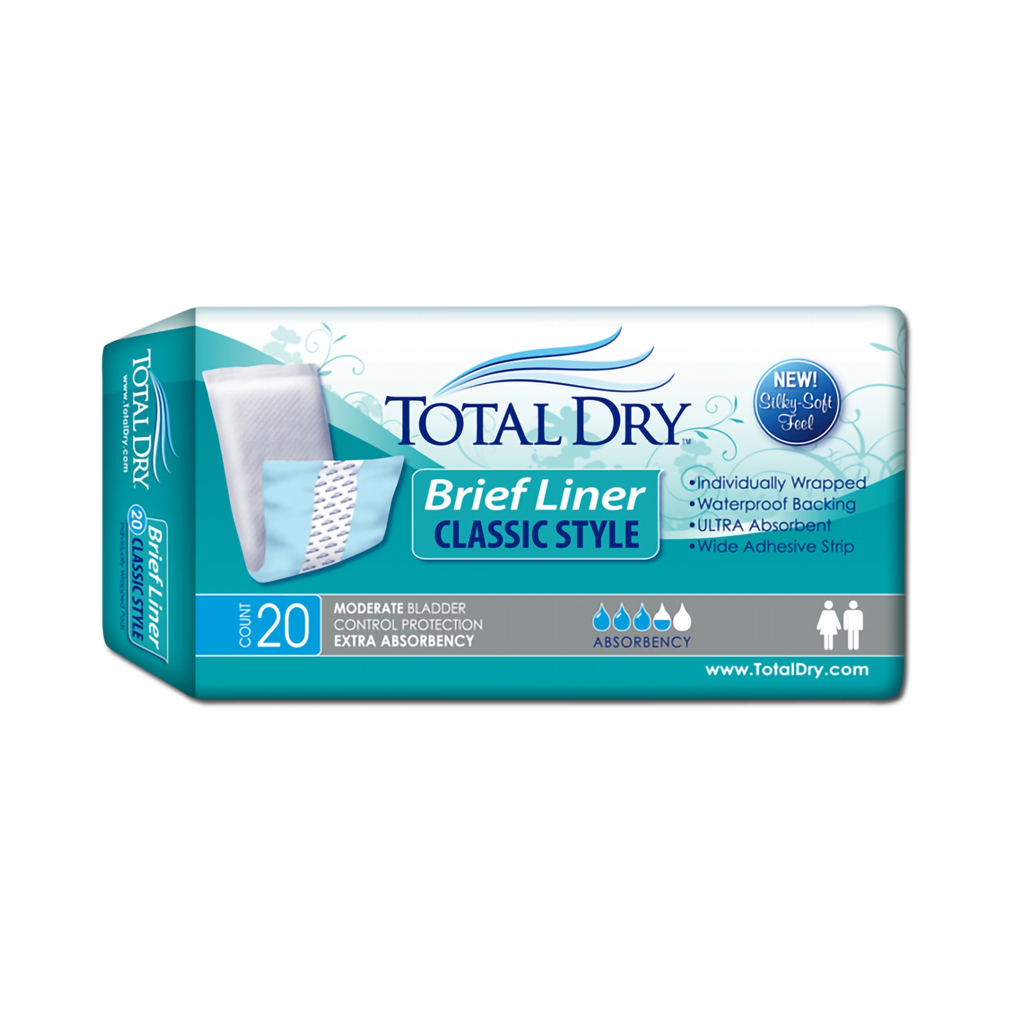 TotalDry Moderate Extra Absorbency Bladder Control Pad, 4 x 13 Inch MK 1158085