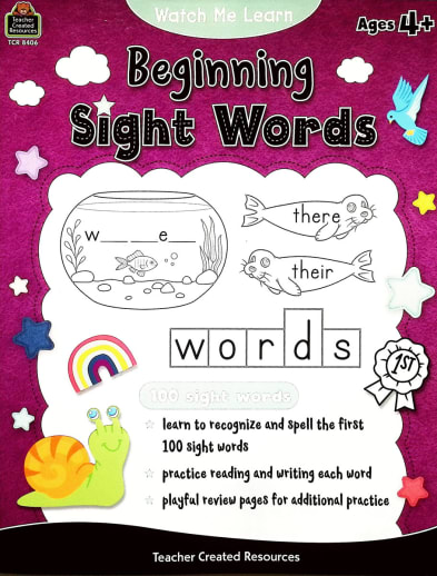 Watch Me Learn: Beginning Sight Words 1-100