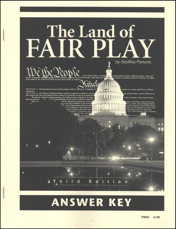 Land of Fair Play Answer Key