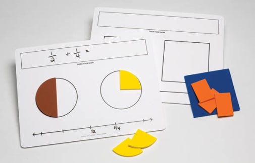 Write-On/Wipe-Off Fraction Mat