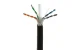 Cat6 Bulk Ethernet Cable, Unshielded, Solid, CMX, Spool, 1000 ft, 600 Mhz, Black