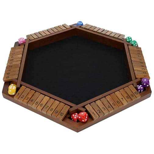 Wood Expressions Shut the Box 6-Player Edition