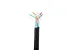 Cat6 Bulk Ethernet Cable, Shielded, Solid, CMR, Spool, 1000 ft, 550 Mhz, Black