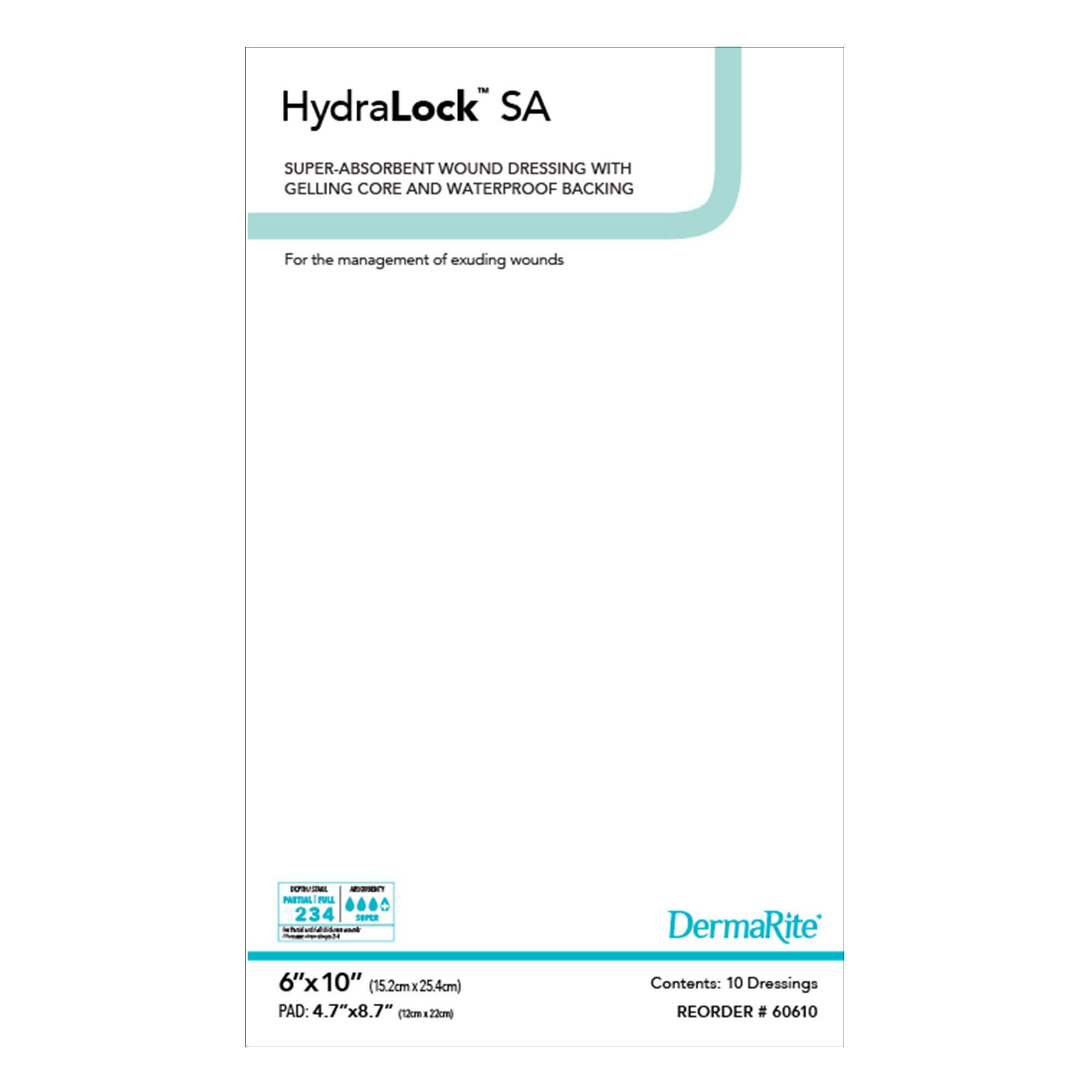 HydraLock Super Absorbent Dressing, 6 x 10 Inch MK 949203