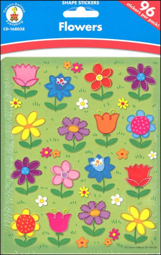 Flowers Shape Stickers (96 stickers)