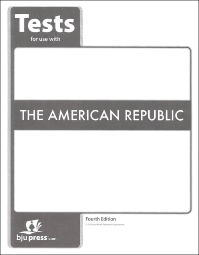BJU Press American Republic Tests 4th Edition