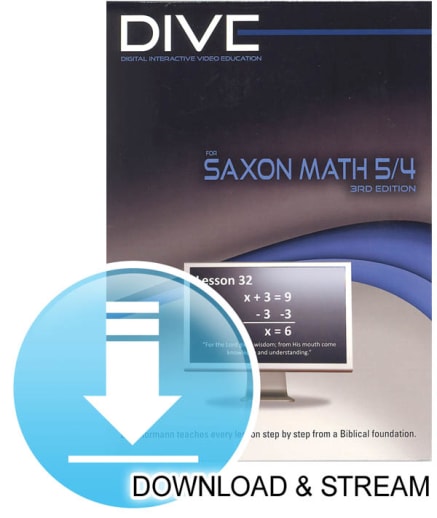 DIVE Download & Stream Saxon Math 5/4 3rd Edition