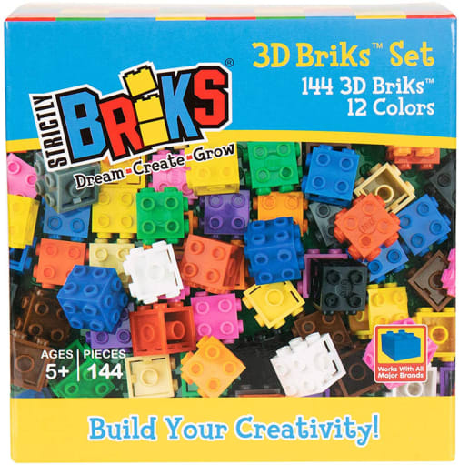 3D Briks Set (144 Briks & 12 Colors)