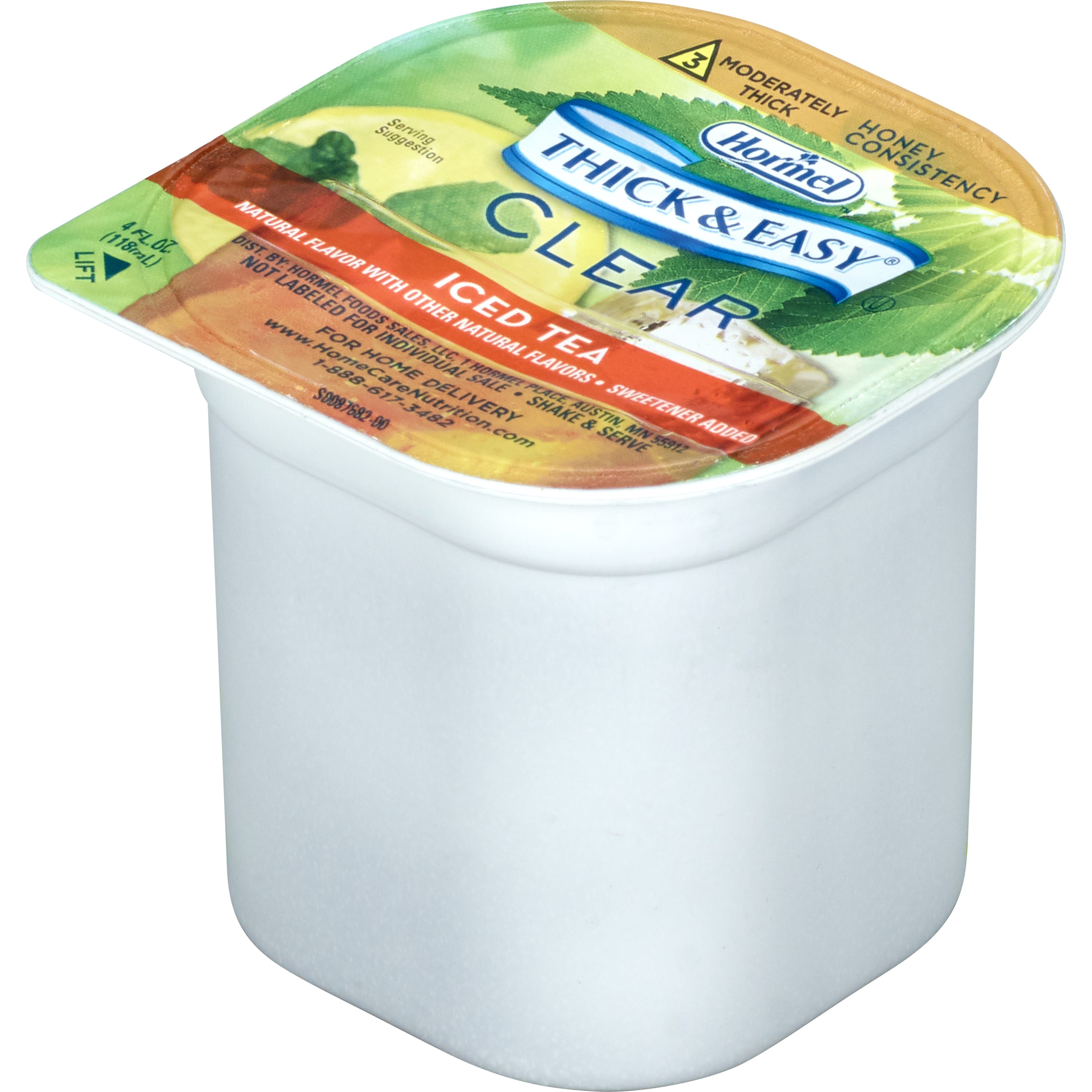 Thick & Easy Clear Honey Consistency Iced Tea Thickened Beverage, 4-ounce Cup MK 690740