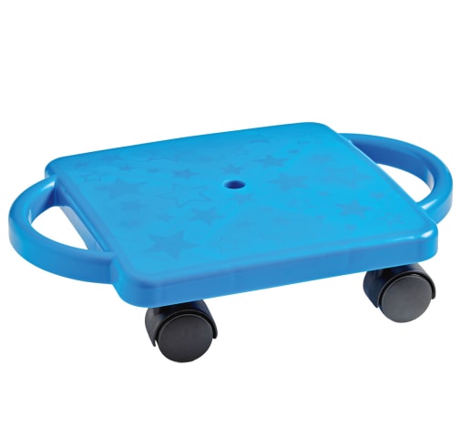 Plastic Scooter Board with Safety Handles: Blue