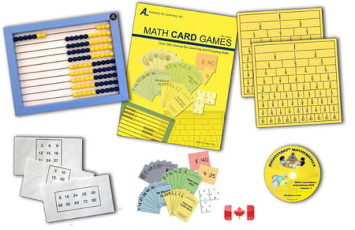Math Card Games Kit with AL Abacus Standard & DVD - Canadian