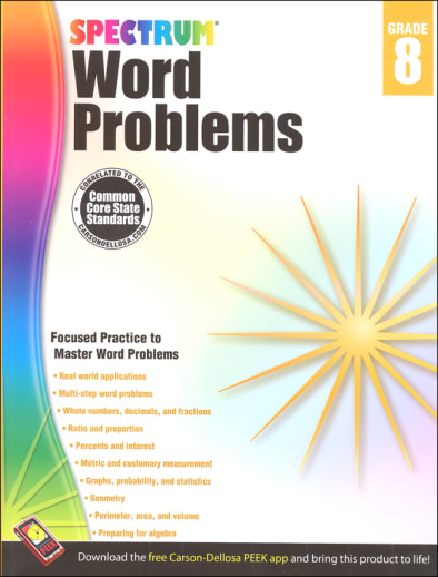 Spectrum Word Problems Grade 8