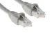 Cat6A Ethernet Patch Cable, Half-moon Boot, UTP, 1 ft, Gray