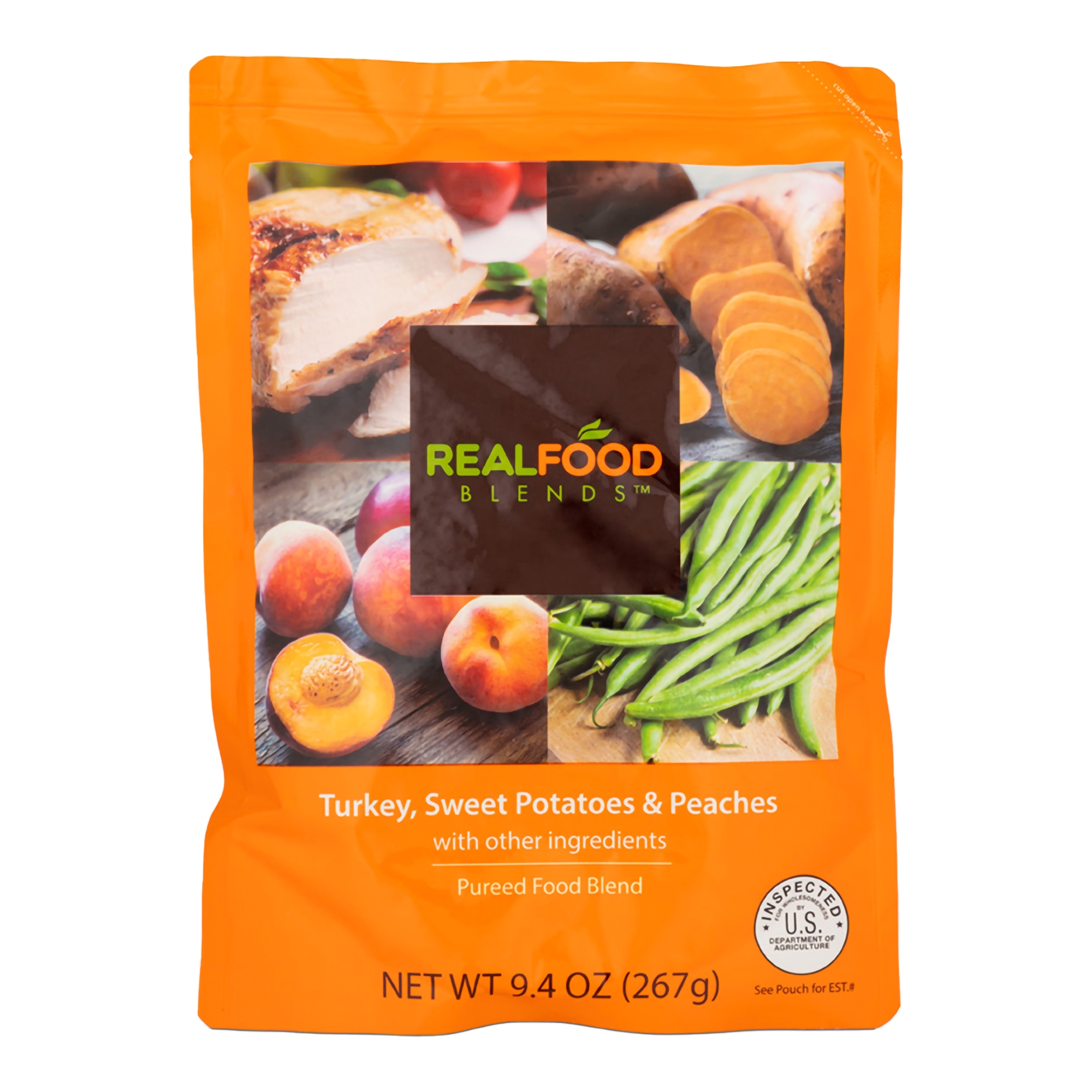Real Food Blends Turkey, Sweet Potatoes & Peaches Puree Blend for Tube Feeding MK 1120076