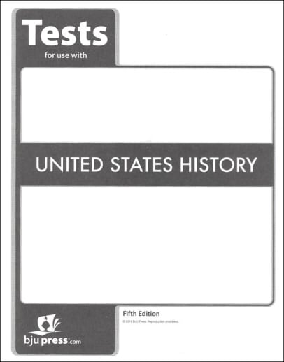 BJU Press United States History Tests 5th Edition