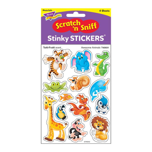 Scratch 'n Sniff Stinky Stickers: Awesome Animals (Tutti-Frutti Scent)