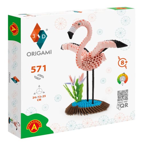 Origami 3D Flamingo