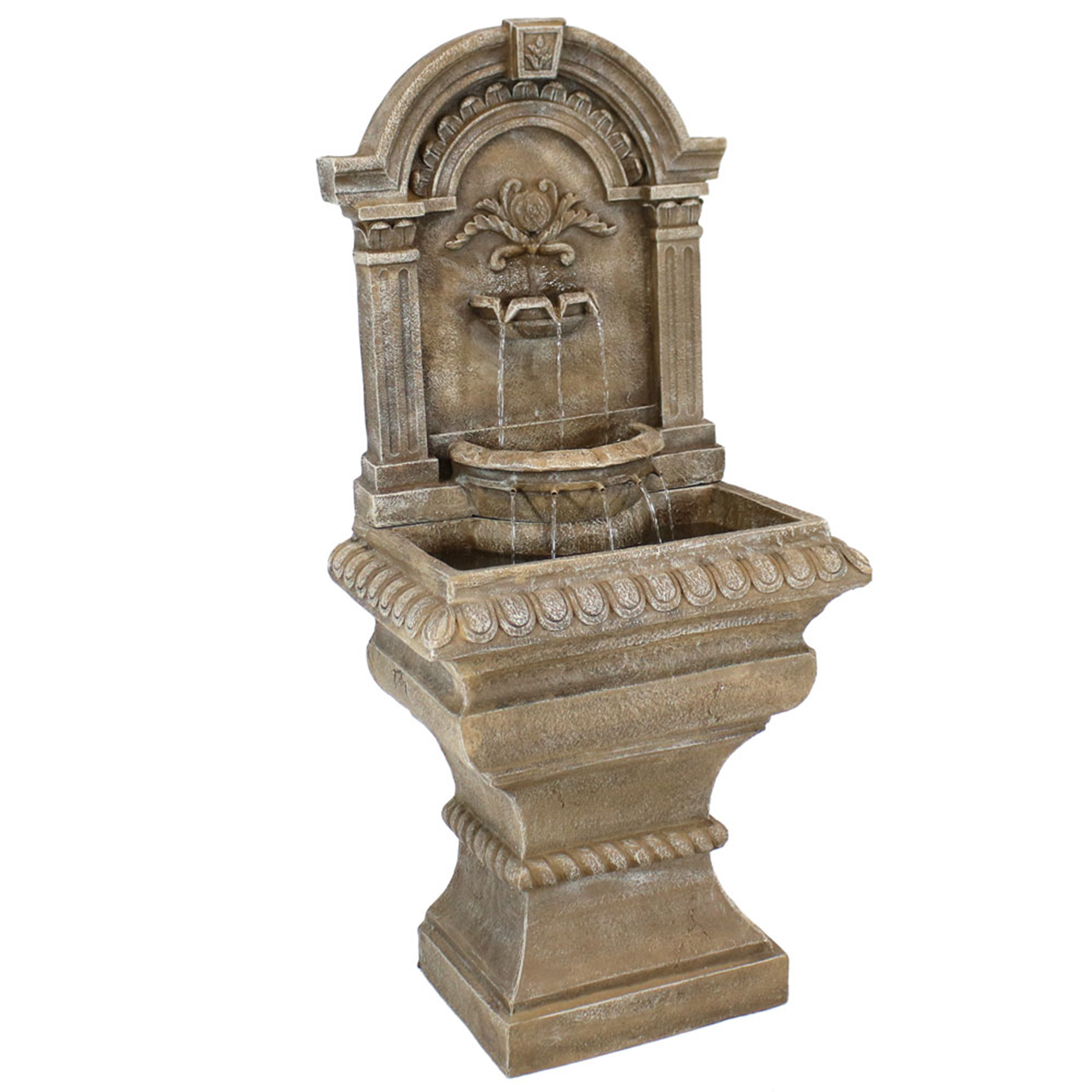 Sunnydaze Ornate Lavello Outdoor Water Fountain - 51-Inch