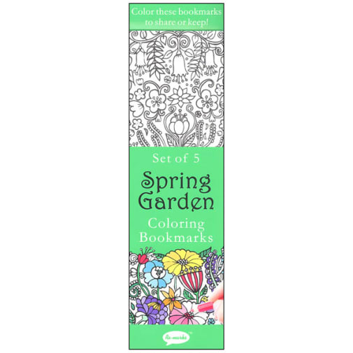 Coloring Bookmarks Spring Garden (set of 5)