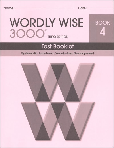 Wordly Wise 3000 3rd Edition Test Book 4