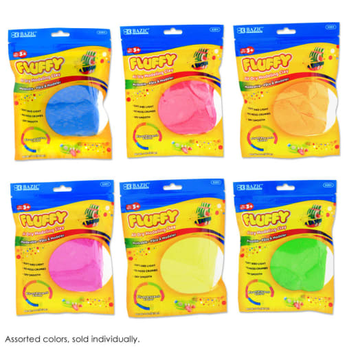Fluorescent Colors Air Dry Modeling Clay (2 oz) assorted Colors