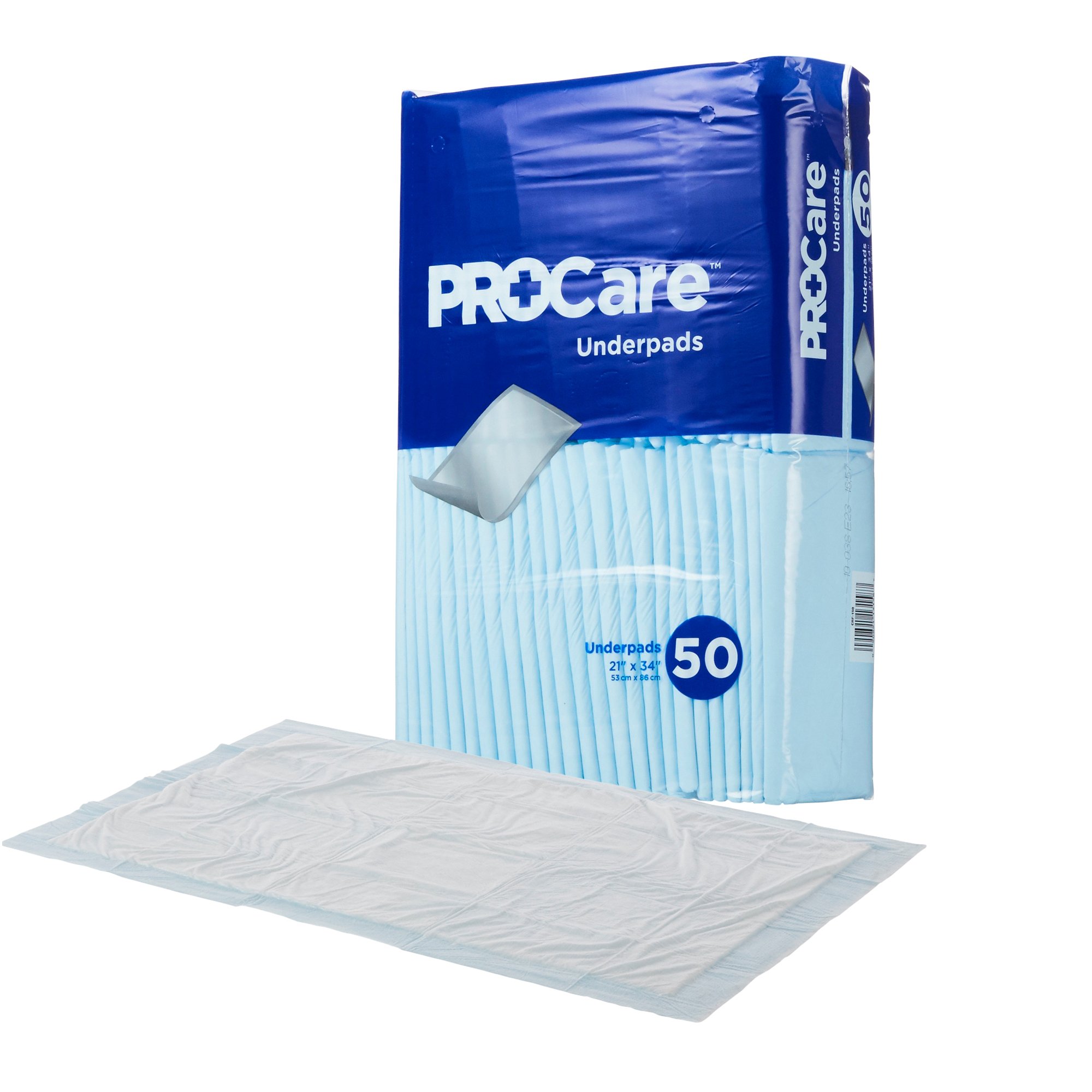 ProCare Incontinence Underpads, Moisture-Proof, Absorbent, Comfortable, Blue MK 823750