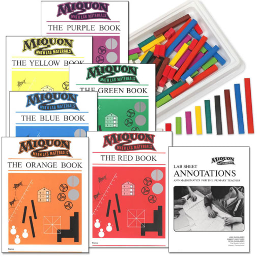 Miquon Math with Set of 74 Wood Cuinesaire Rods