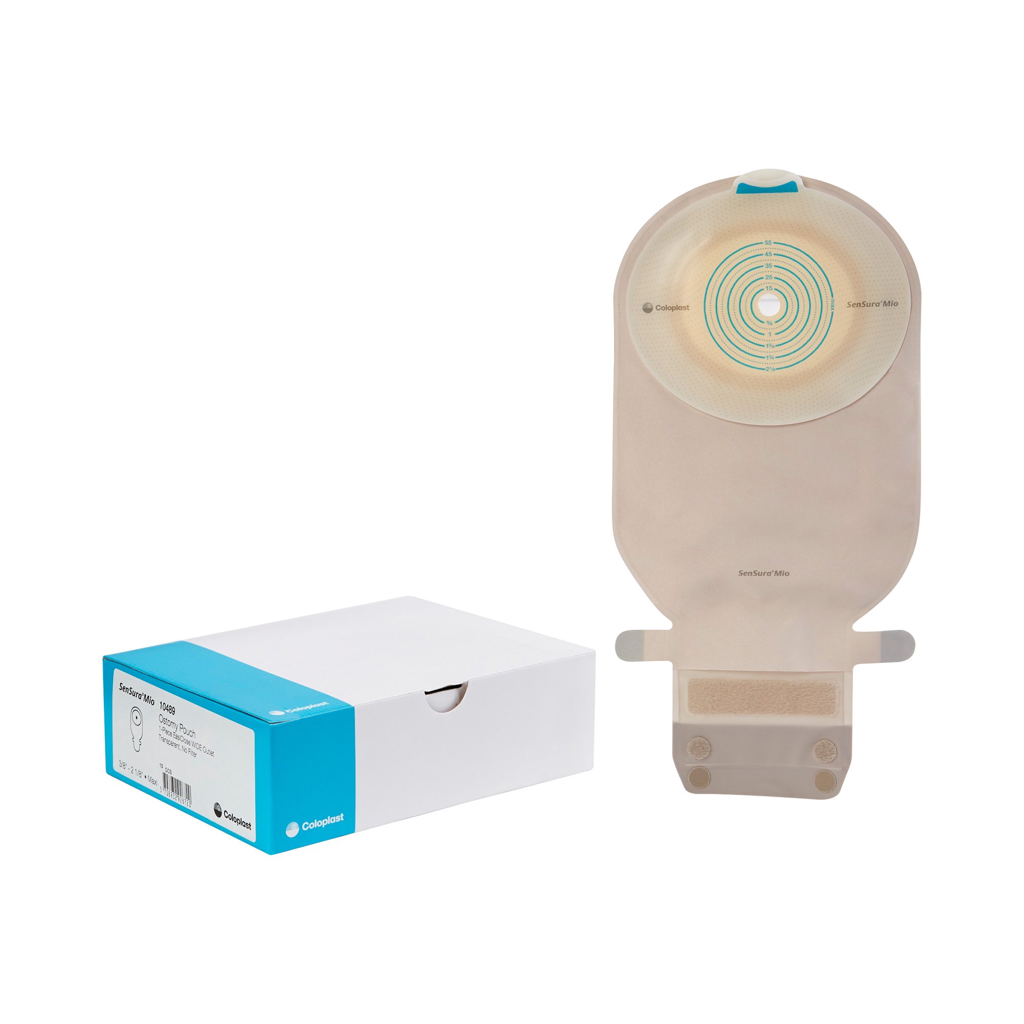 SenSura Mio 1-Piece Transparent Ostomy Pouch, Trim to fit 10  55 mm Stomas MK 883915