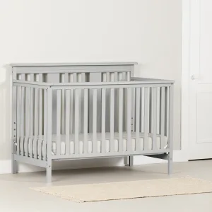 Modern Baby Crib - 4 Heights with Toddler Rail